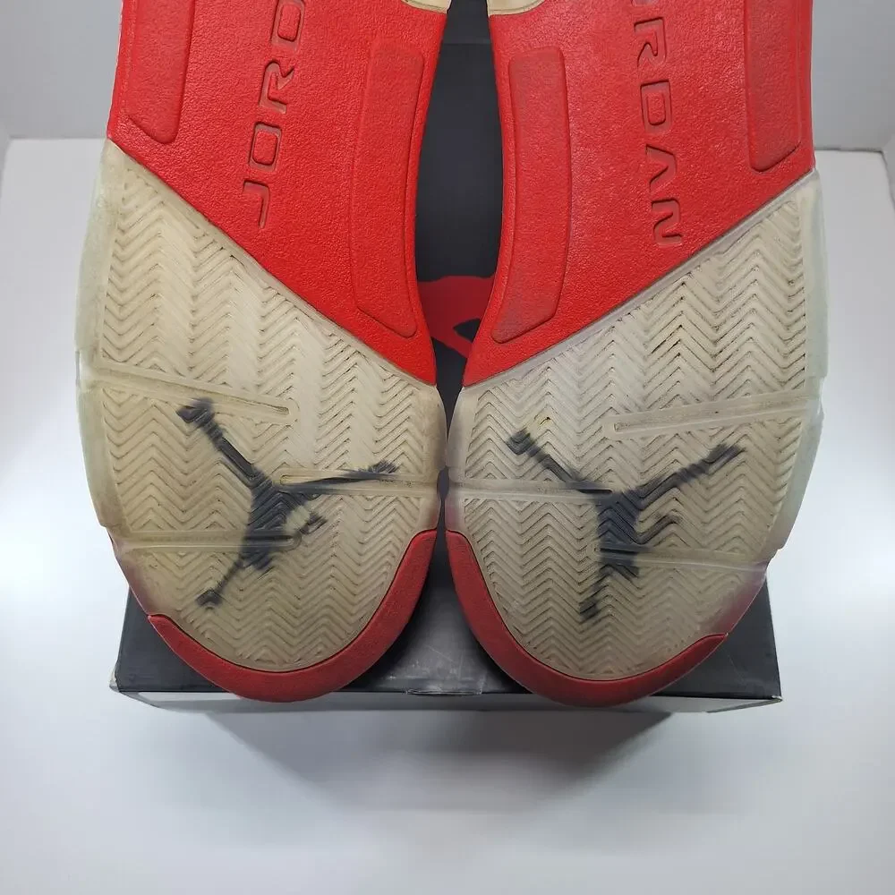 Air Jordan 5 Retro Mens 12 Red Suede 136027-602 Basketball Shoes Sneakers